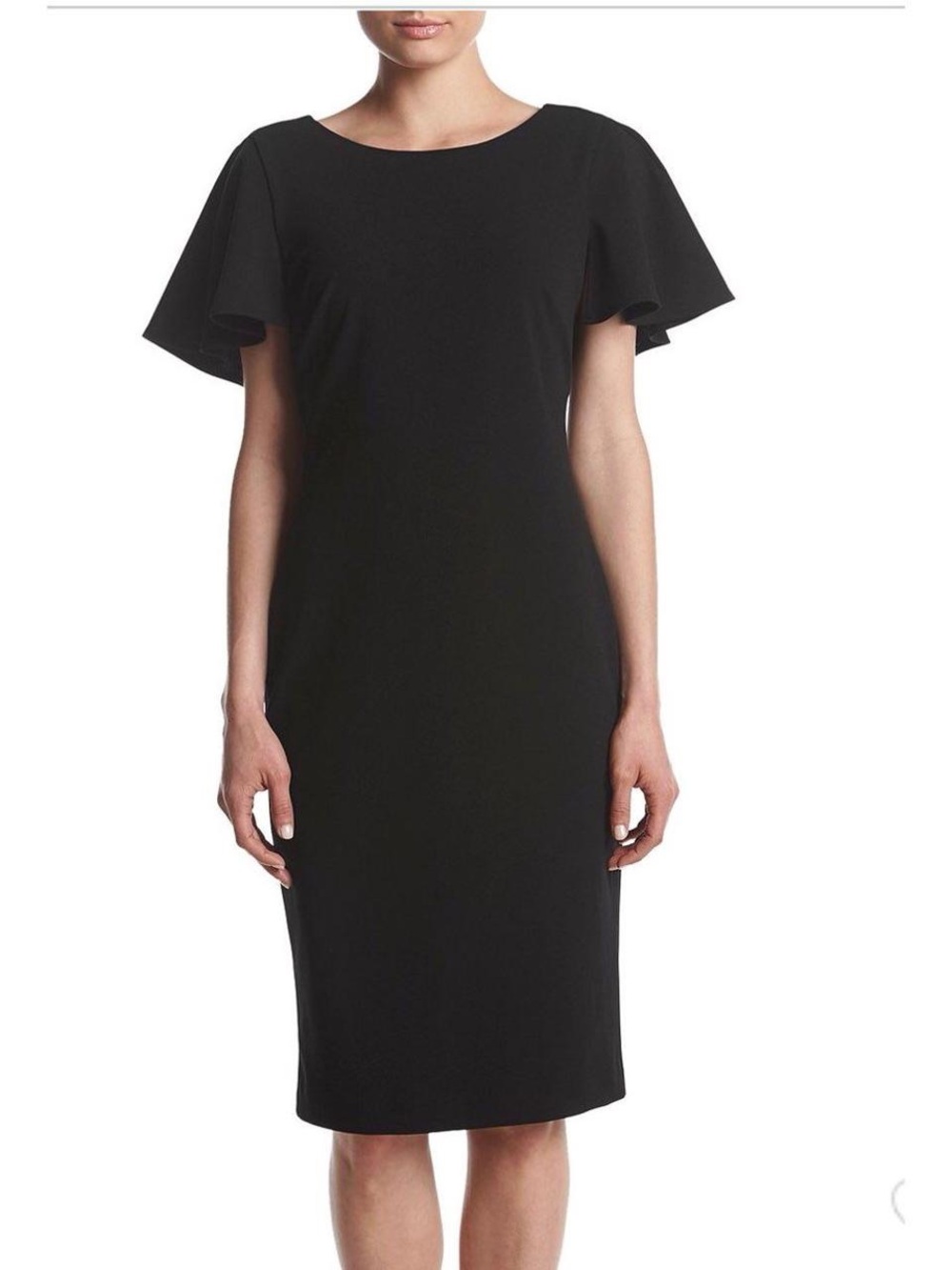 Calvin Klein Black Midi Sheath Dress